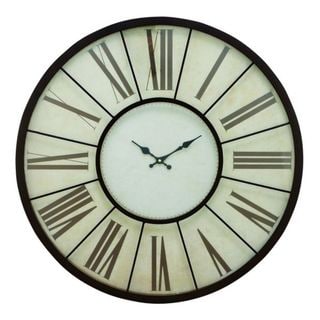 Benzara Anondized Aluminum 27-inch Wall Clock