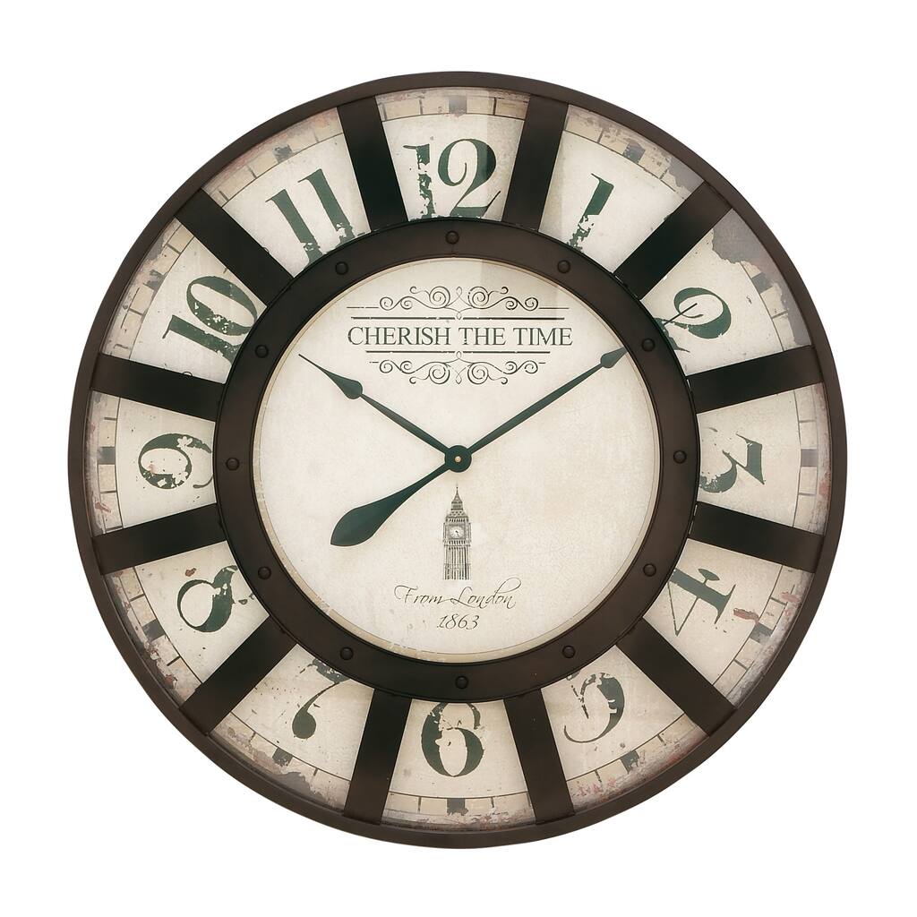 Benzara Metal 32-inch Wall Clock