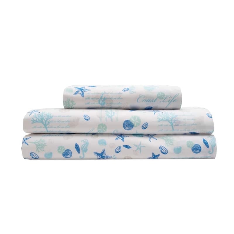Coastal Print Sheet Set - Hampton - Twin