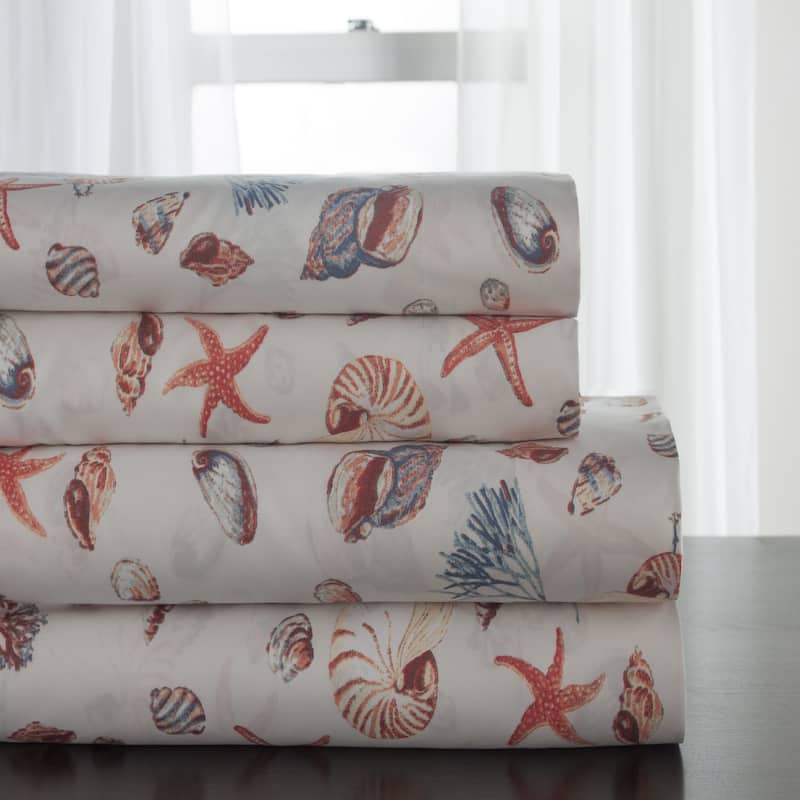 Coastal Print Sheet Set - Oceanside Sand - Twin
