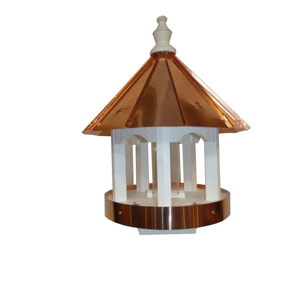 Shop Polished Copper Top Bird Feeder With Copper Trim Ships To