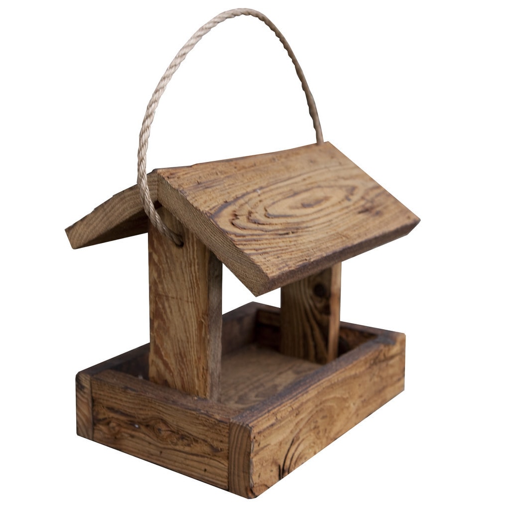 Shop Hanging Rustic Barnwood Bird Feeder Free Shipping Today