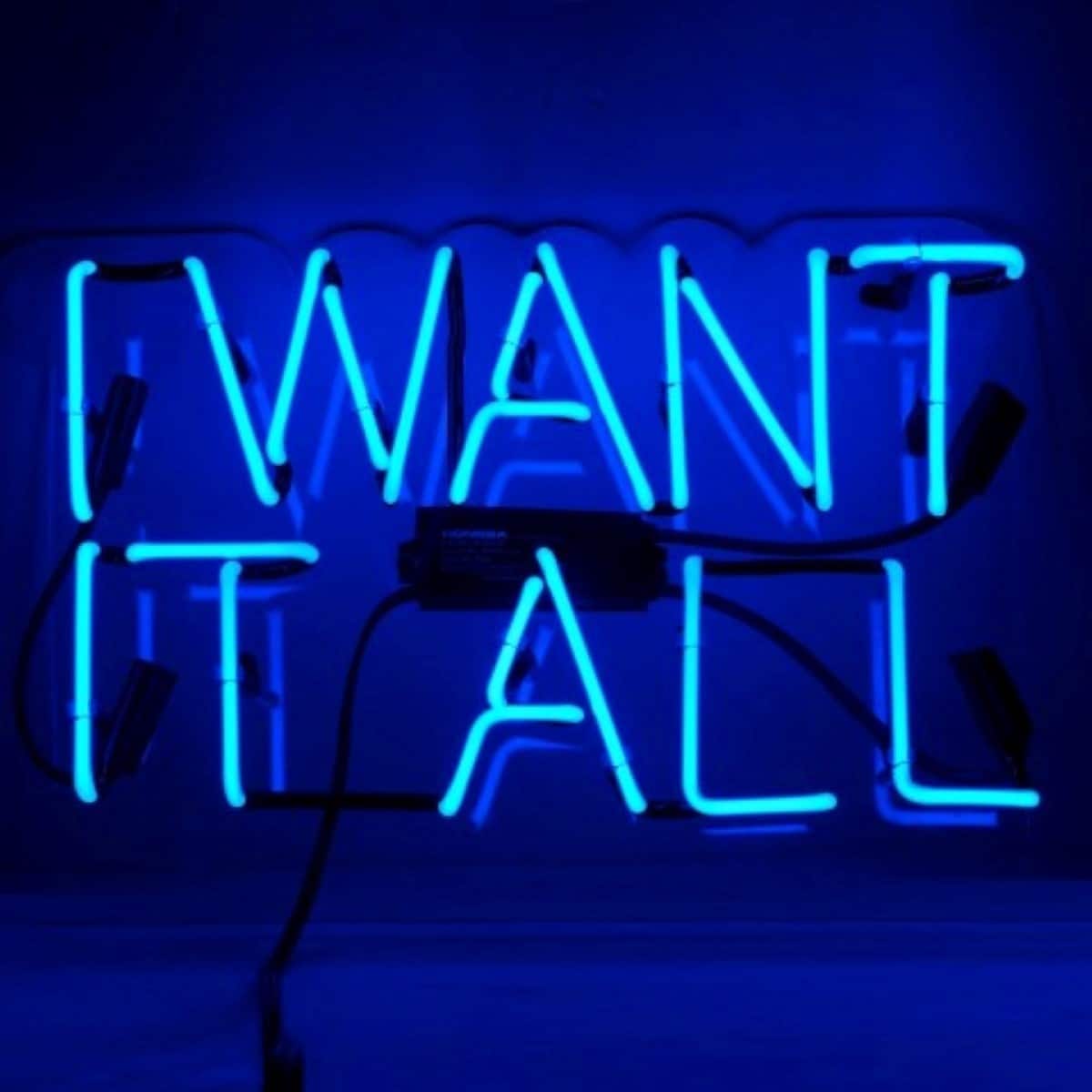 Oliver Gal I Want It All Neon Sign