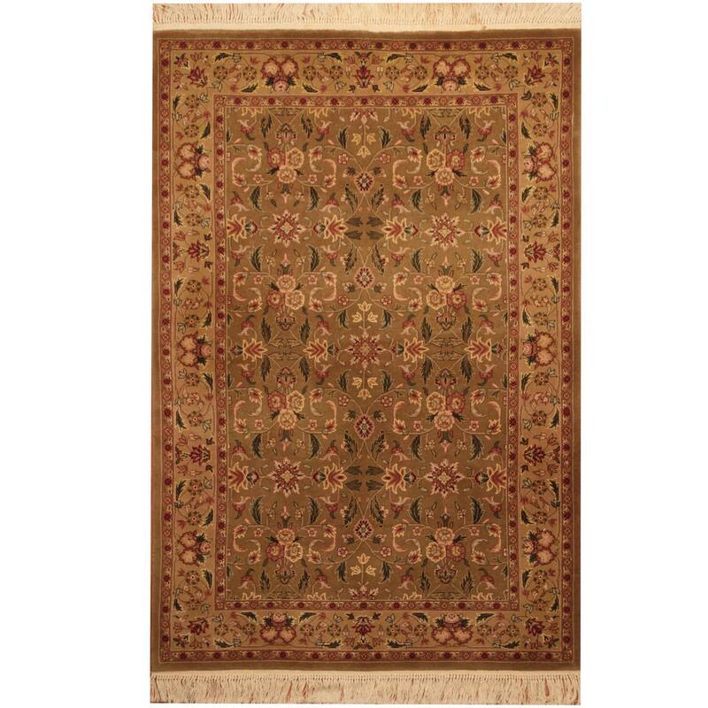 Handmade One-of-a-Kind Kashan Wool Rug (India) - 4' x 6'