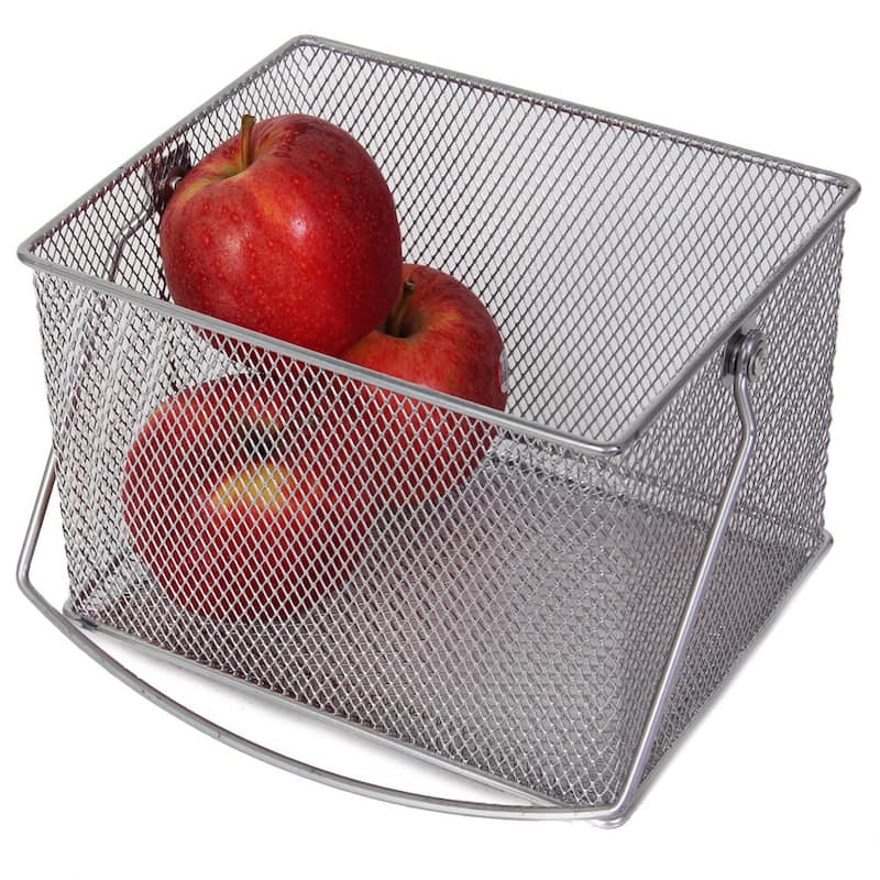 YBM Home Stainless Steel Rectangle Mesh Condiment Caddy and Utensil/ Napkin Holder, 2370