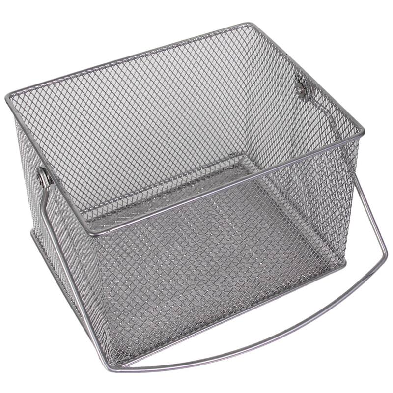YBM Home Stainless Steel Rectangle Mesh Condiment Caddy and Utensil/ Napkin Holder, 2370