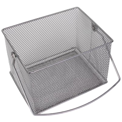 YBM Home Stainless Steel Rectangle Mesh Condiment Caddy and Utensil/ Napkin Holder, 2370