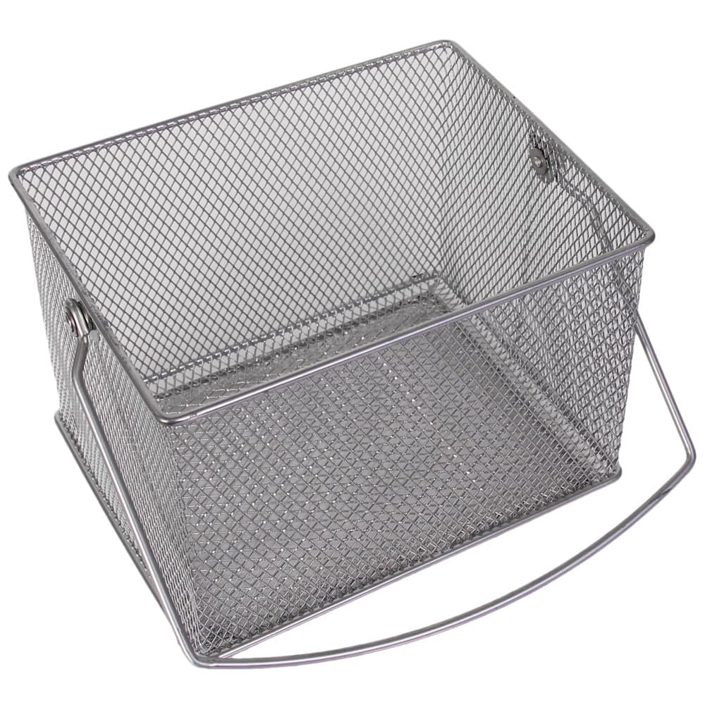 YBM Home Stainless Steel Rectangle Mesh Condiment Caddy and Utensil/ Napkin Holder, 2370