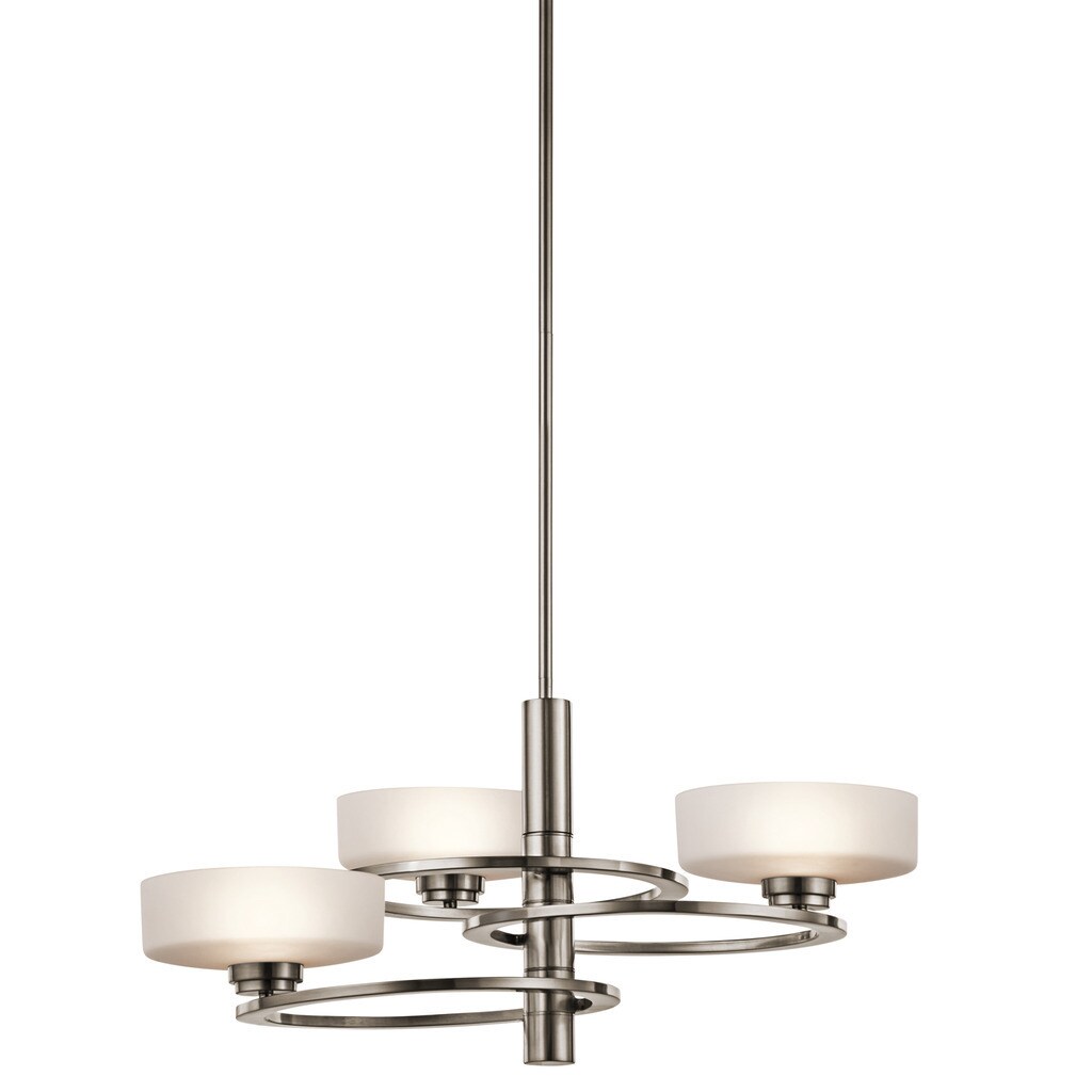 Kichler Lighting Aleeka Collection 3-light Classic Pewter Halogen Chandelier - Chandeliers For Bedrooms by Overstock.com