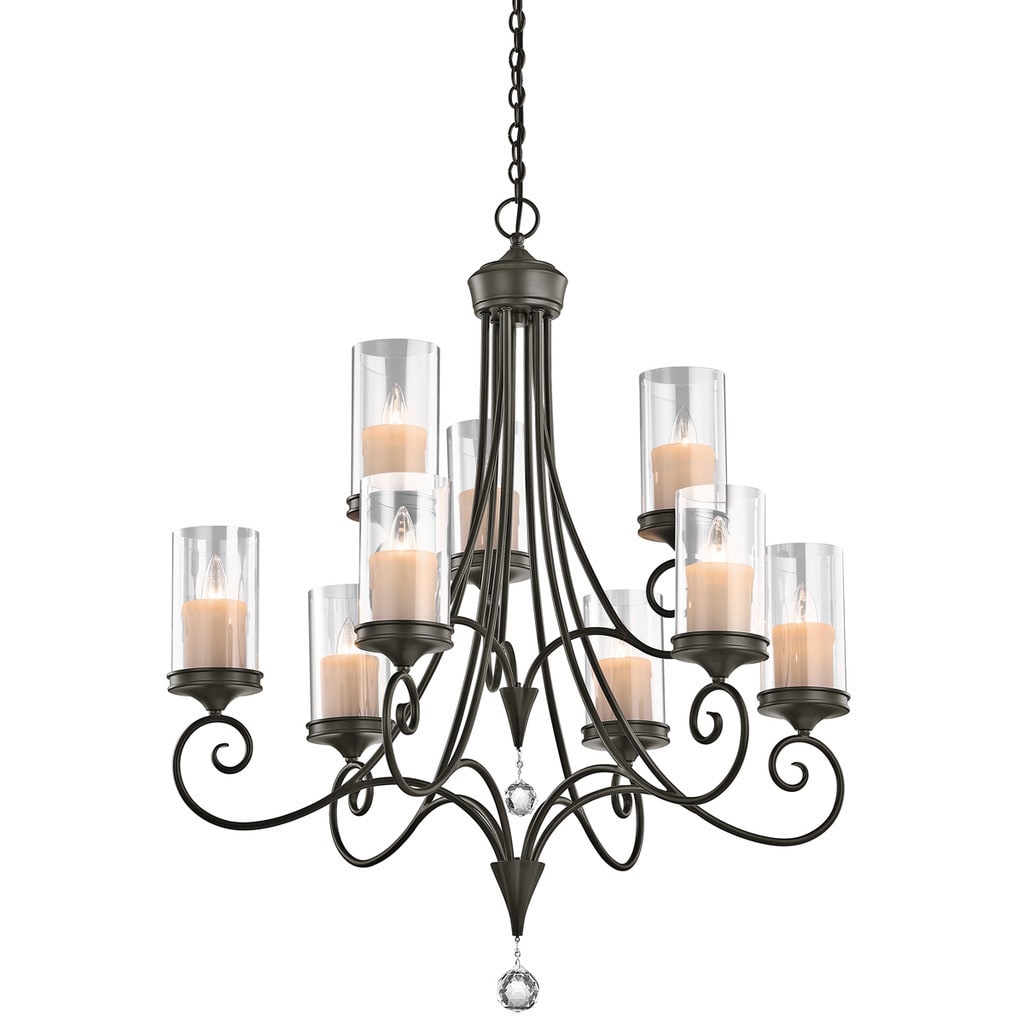 Kichler Lighting Lara Collection 9-light Shadow Bronze Chandelier - Chandeliers For Bedrooms by Overstock.com