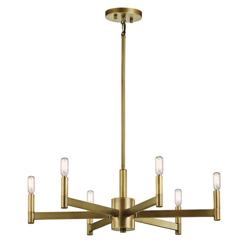 Kichler Lighting Erzo Collection 6-light Natural Brass Chandelier