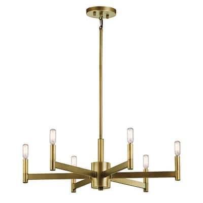 Kichler Lighting Erzo Collection 6-light Natural Brass Chandelier