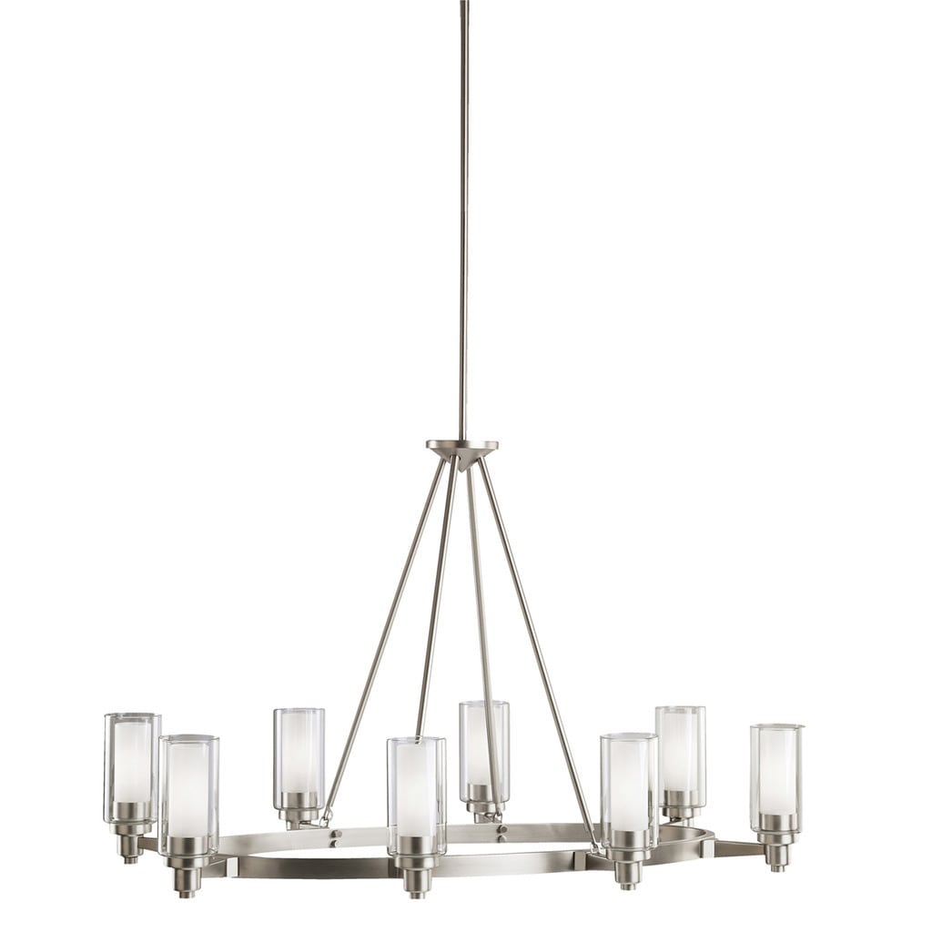 Kichler Lighting Circolo Collection 8-light Brushed Nickel Oval Chandelier - Chandeliers For Bedrooms by Overstock.com
