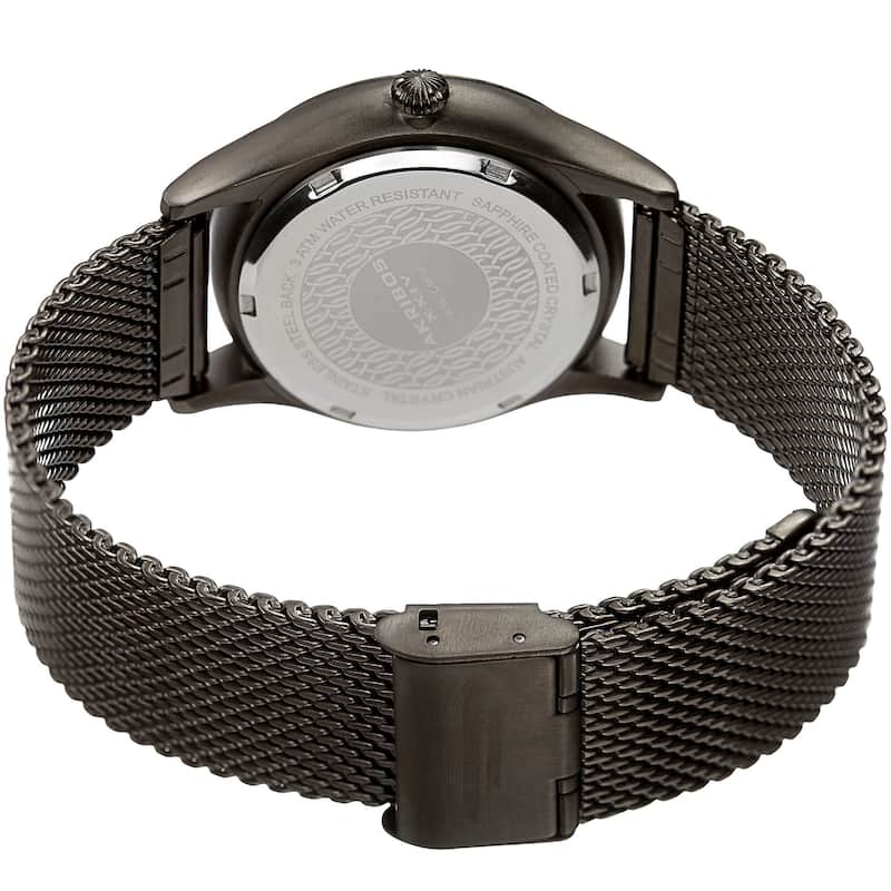 Akribos XXIV Women's Quartz Swarovski Crystal Purple Grey Mesh Bracelet Watch