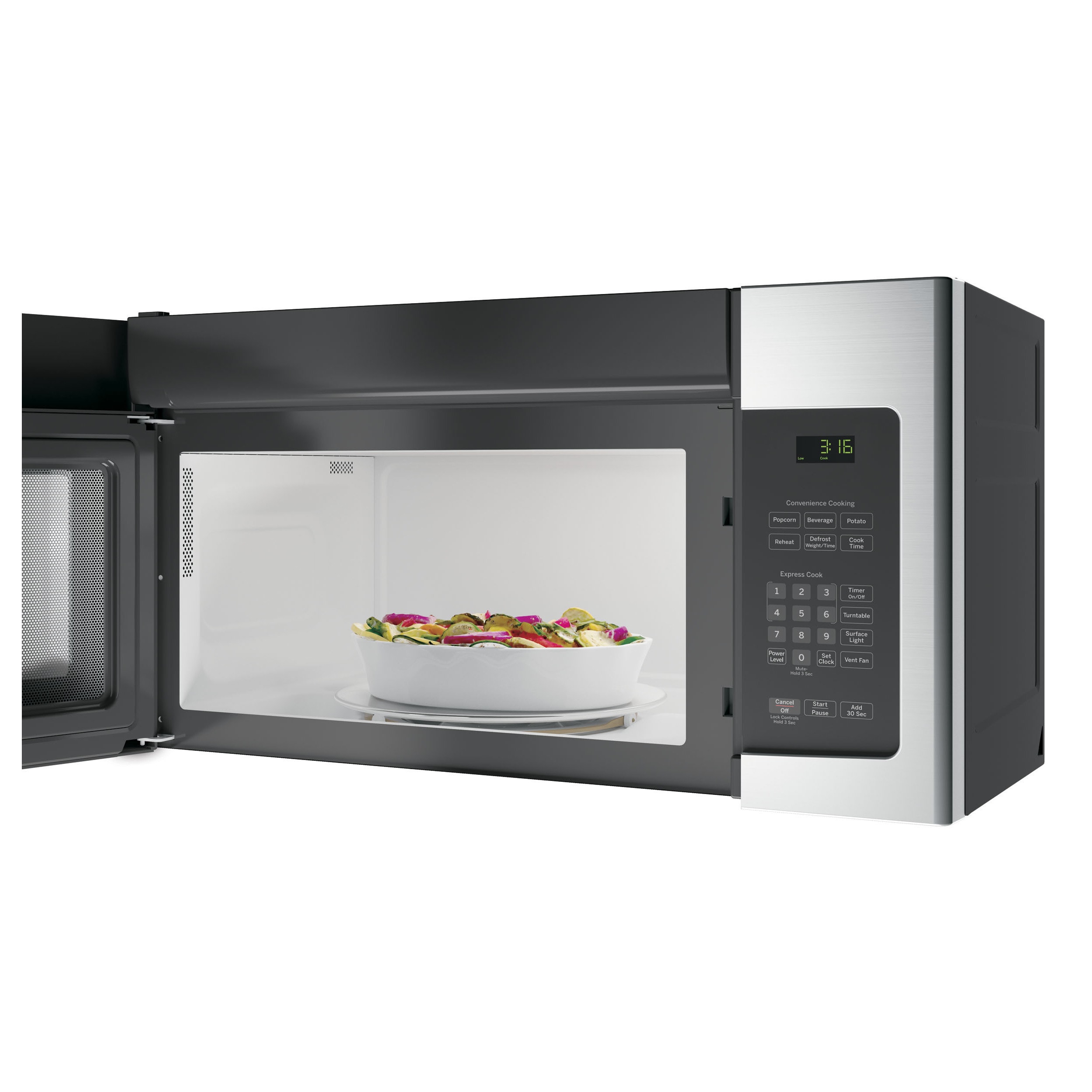 Shop Ge 1 6 Cubic Feet Over The Range Microwave Oven With