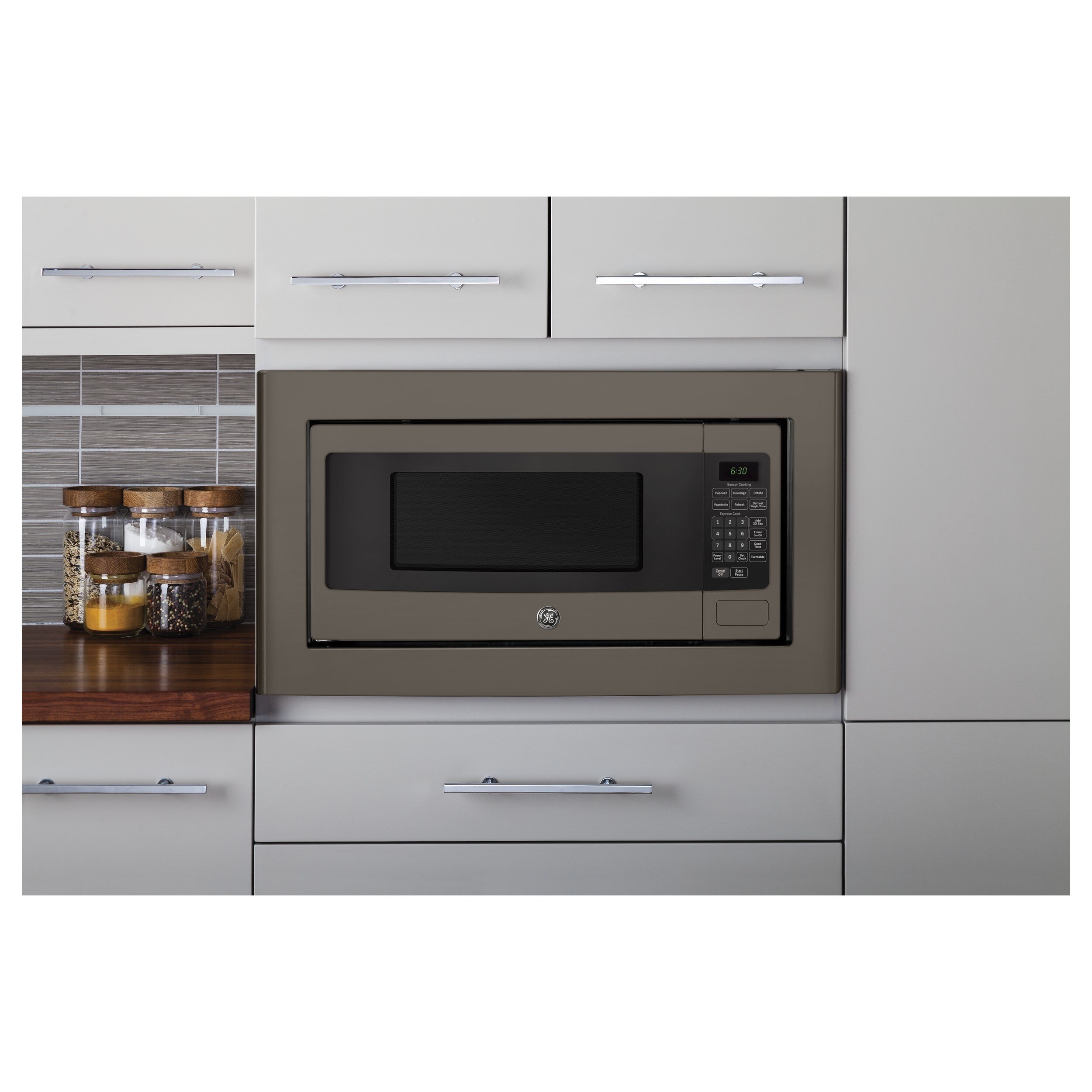 Shop Ge Profile Series 1 1 Cubic Feet Countertop Microwave Oven