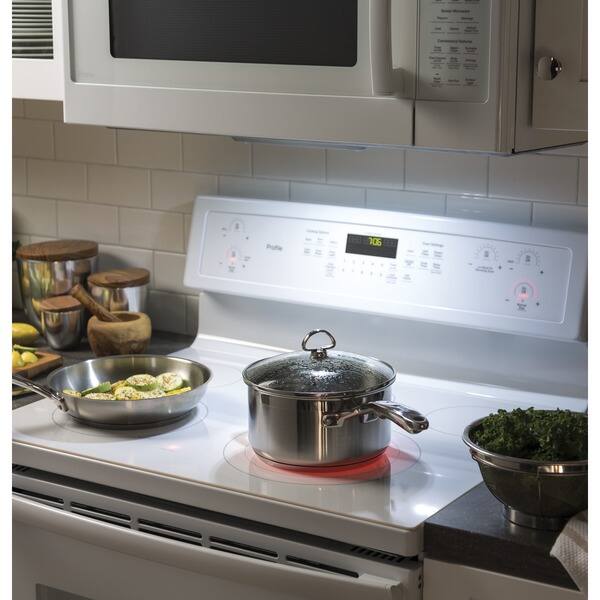 Shop Ge Profile Series 1 7 Cubic Feet Convection Over The Range