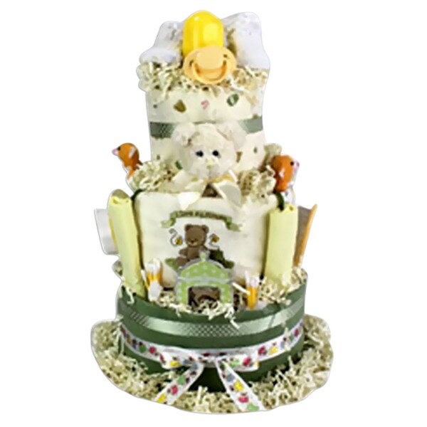 Shop Baby Gift Idea Newborn Baby Shower Neutral 3 Tiered Diaper Cake