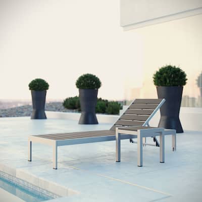 Shore Aluminum Outdoor Grey 2-piece Patio Set