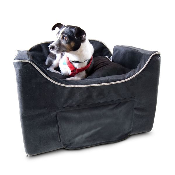 Snoozer Luxury Microsuede Lookout II Dog Black Car Seat - Free Shipping
