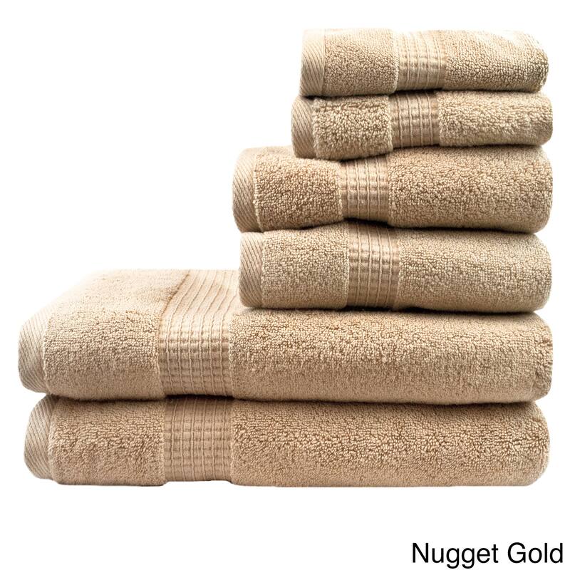Austin Horn Classics Zero Twist 6-piece Bath Towel Set - Nugget Gold/Taupe