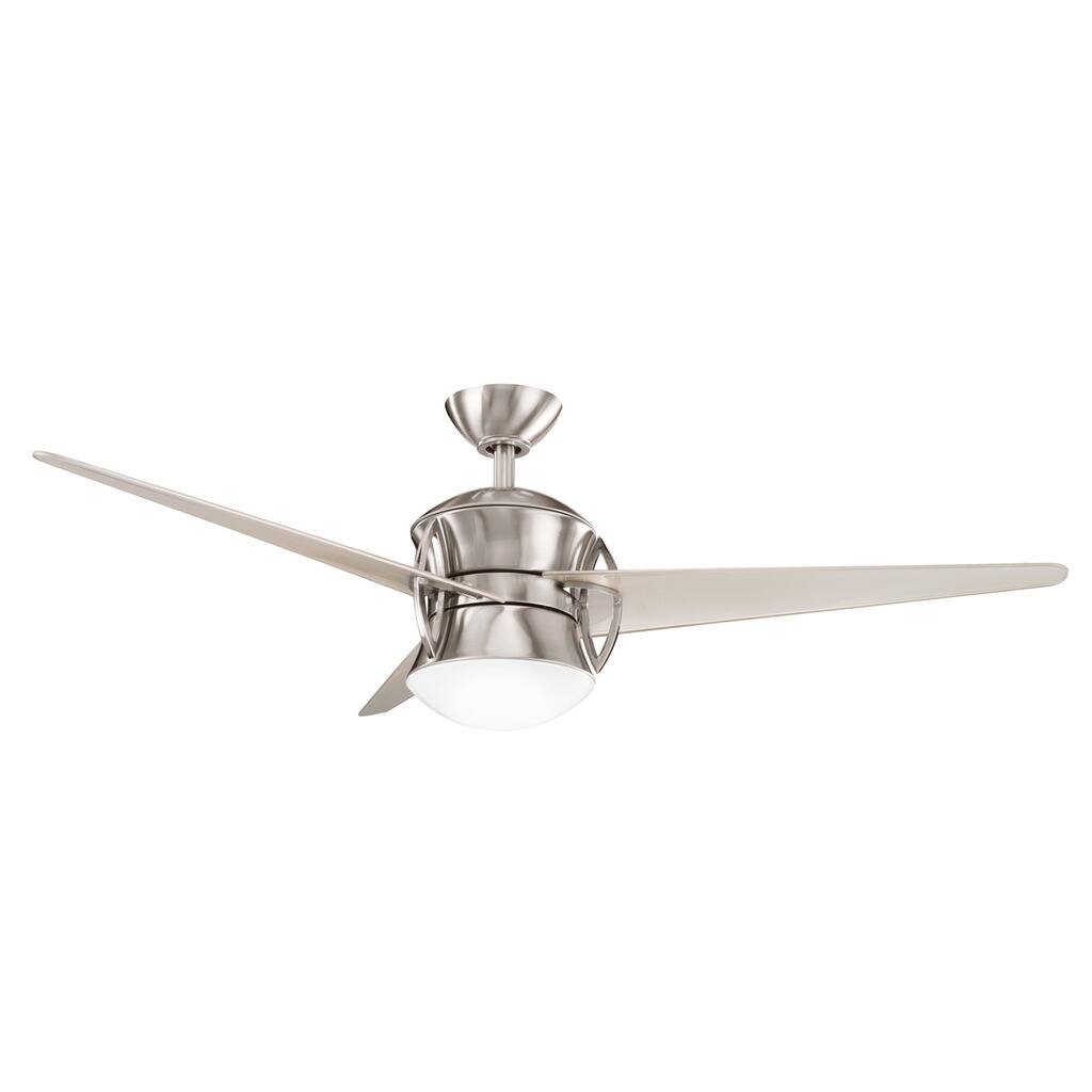 Kichler Lighting Cadence Collection 54-inch Brushed Stainless Steel Ceiling Fan w/Light