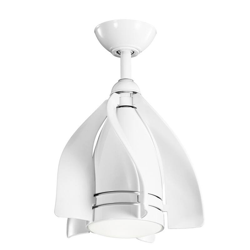 Kichler Lighting Terna Collection 15-inch White LED Ceiling Fan