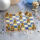 Game Night Glass 11.8-inch X 11.8-inch Checkers Game - Bed Bath 