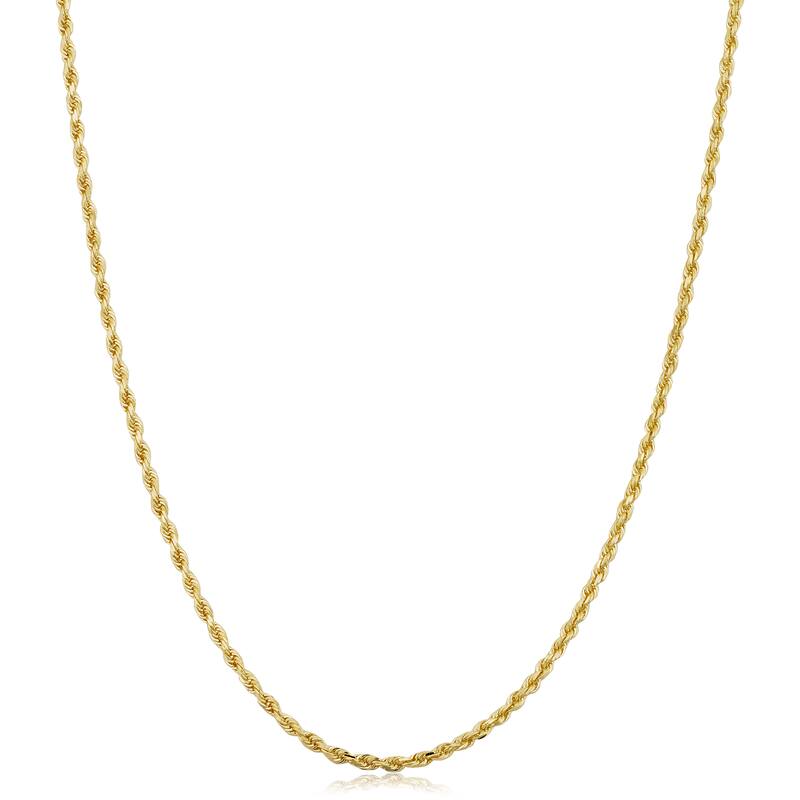 Fremada 14k Yellow Gold 1.5-mm Solid Rope Chain Necklace (14 - 30 inches)