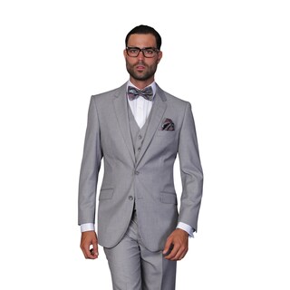 Shop Mantoni Urban Men's Off-white 3-piece Wool Suit - Overstock - 3344541