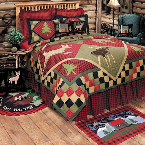 Lodge Patchwork Rustic Cotton Quilt (Shams Not Included)