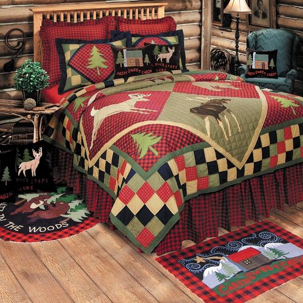 Shop Lodge Patchwork Rustic Cotton Quilt Shams Not Included On