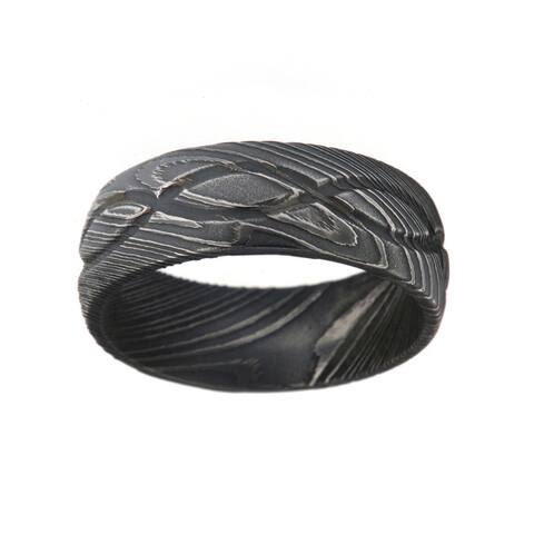 Men's Damascus Steel 8-millimeter Ring