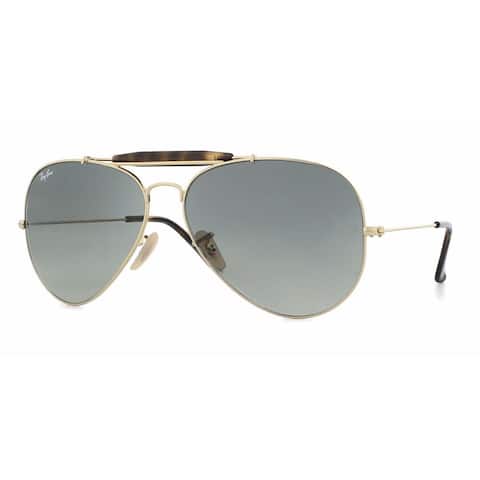 Ray Ban Mens RB3029 OUTDOORSMens II 181/71 Gold Metal Cateye Sunglasses - grey