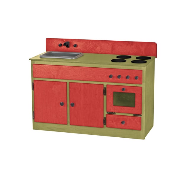 Children's REAL WOOD Play Kitchen Sink/Stove Combo - Overstock - 13468056
