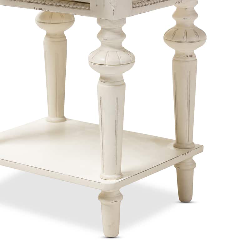 The Gray Barn Windy Knob Weathered Oak and White Wash Nightstand