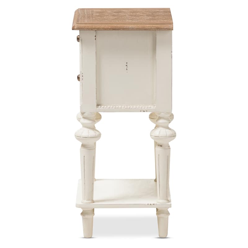 The Gray Barn Windy Knob Weathered Oak and White Wash Nightstand