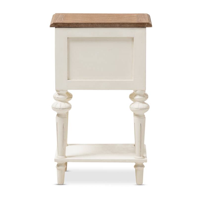 The Gray Barn Windy Knob Weathered Oak and White Wash Nightstand