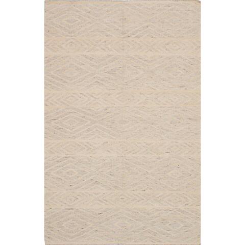 Flat-weave Tribeca M10023 Yellow Wool Kilim