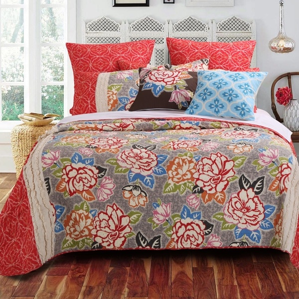 Barefoot Bungalow Gypsy Rose 3-piece Quilt Set