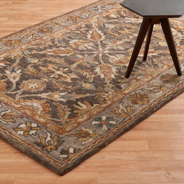 Hand Hooked Owen Dark Taupe Grey Wool Rug 7 9 X Free Hand Hooked Owen Dark Taupe Grey Wool Rug 7 X27 9