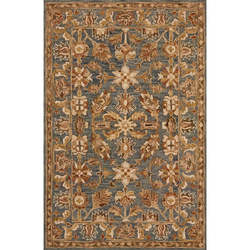 Alexander Home Madaline Victorian Botanical Hand-hooked 100% Wool Rug
