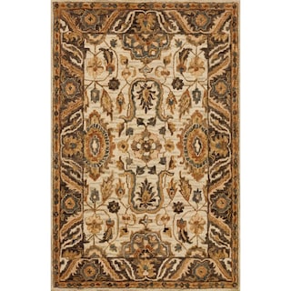 Alexander Home Madaline Hand-Hooked Botanical 100% Wool Area Rug