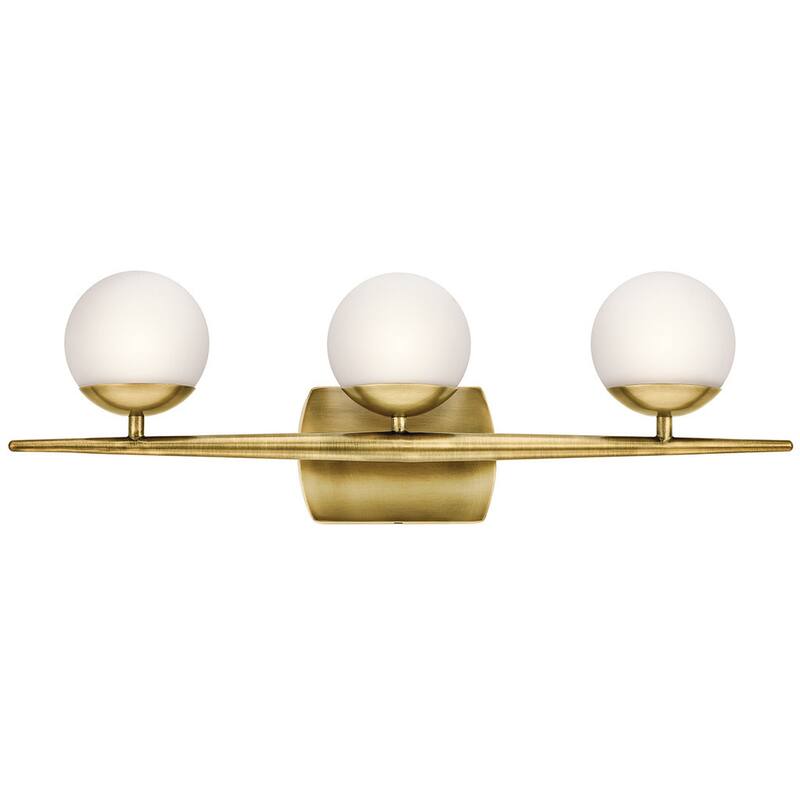 Kichler Lighting Jasper Collection 3-light Natural Brass Halogen Bath/Vanity Light