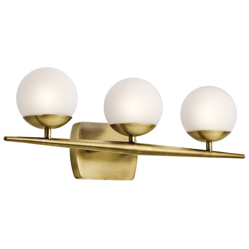 Kichler Lighting Jasper Collection 3-light Natural Brass Halogen Bath/Vanity Light