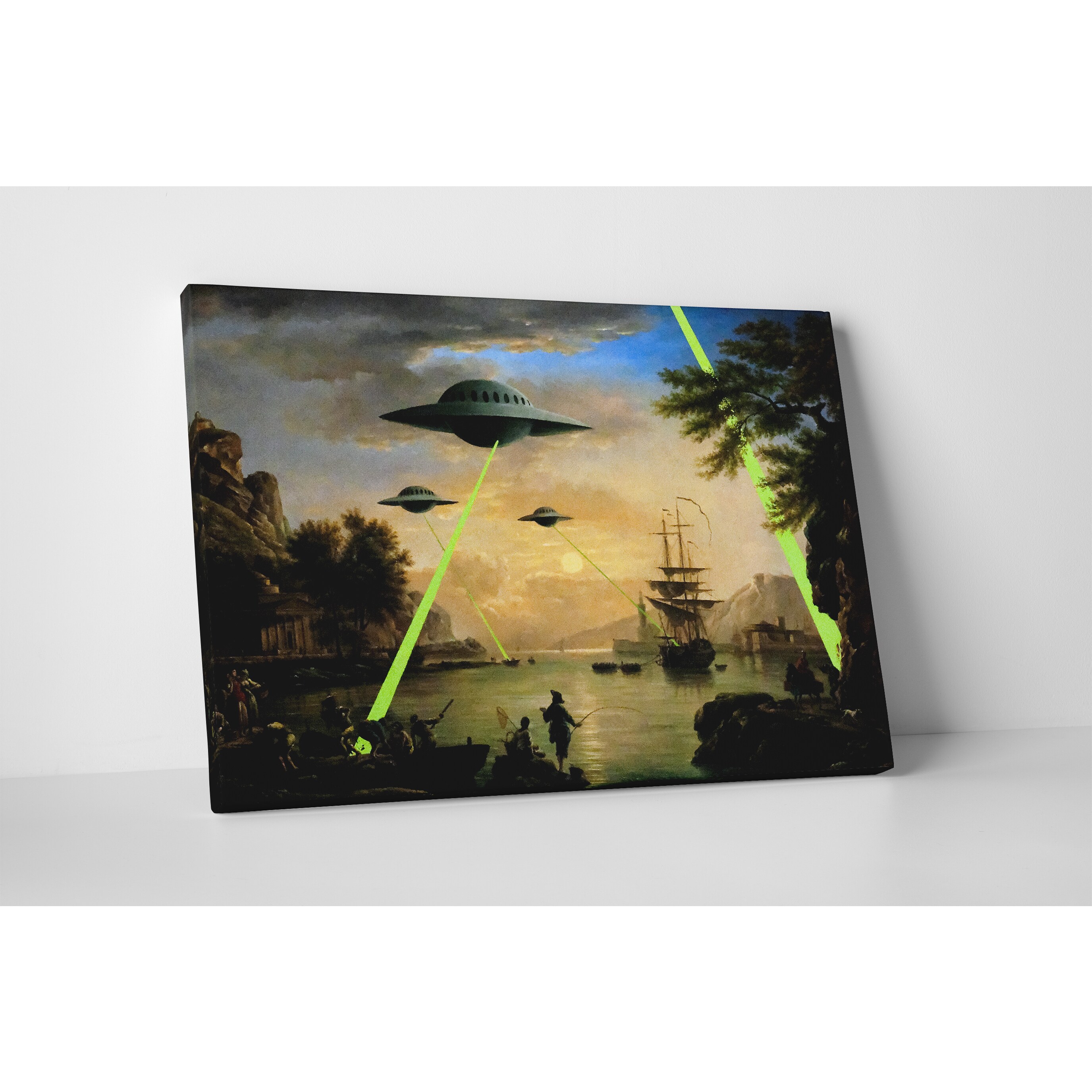Shop Banksy Ufo Invasion Gallery Wrapped Canvas Wall Art Overstock 13468811