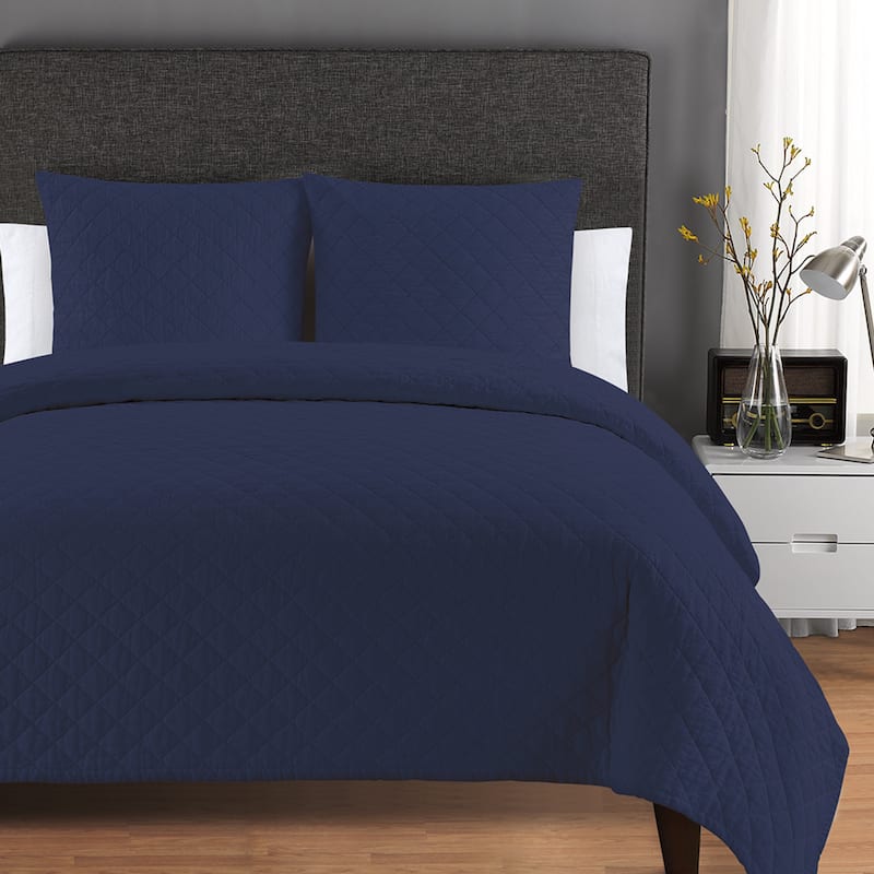 Quilted Washed Belgian Linen Euro Shams (Set of 2)