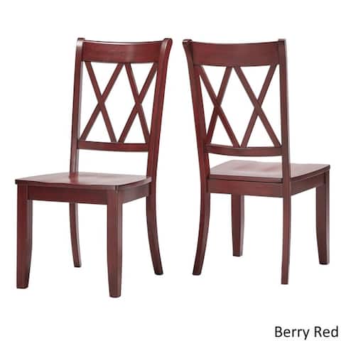 Red Farmhouse Furniture Our Best Home Goods Deals Online At Eleanor Double X Back Wood Dining Chair Set Of 2 By Inspire Q Clic
