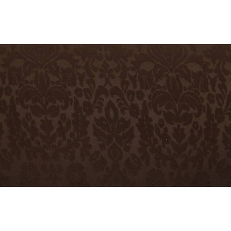 Floral Jacquard Brown Stretch Chair Clipcover