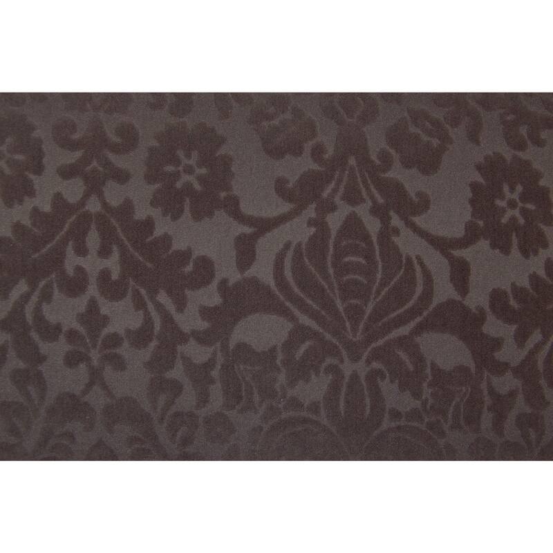 Floral Jacquard Brown Stretch Chair Clipcover